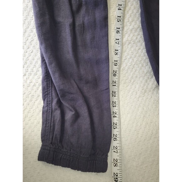 Social Standards Jogger Womens Small Pull On Linen Drawstring Blue High rise - Picture 6 of 11